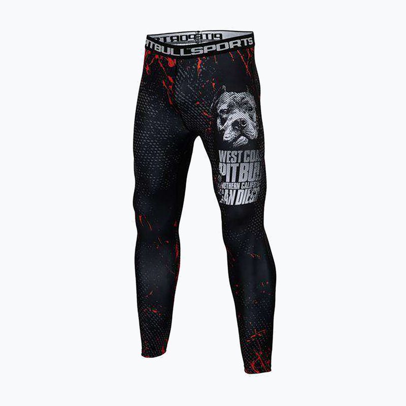 Мъжки гамаши Pitbull West Coast Compr Pants Blood Dog black