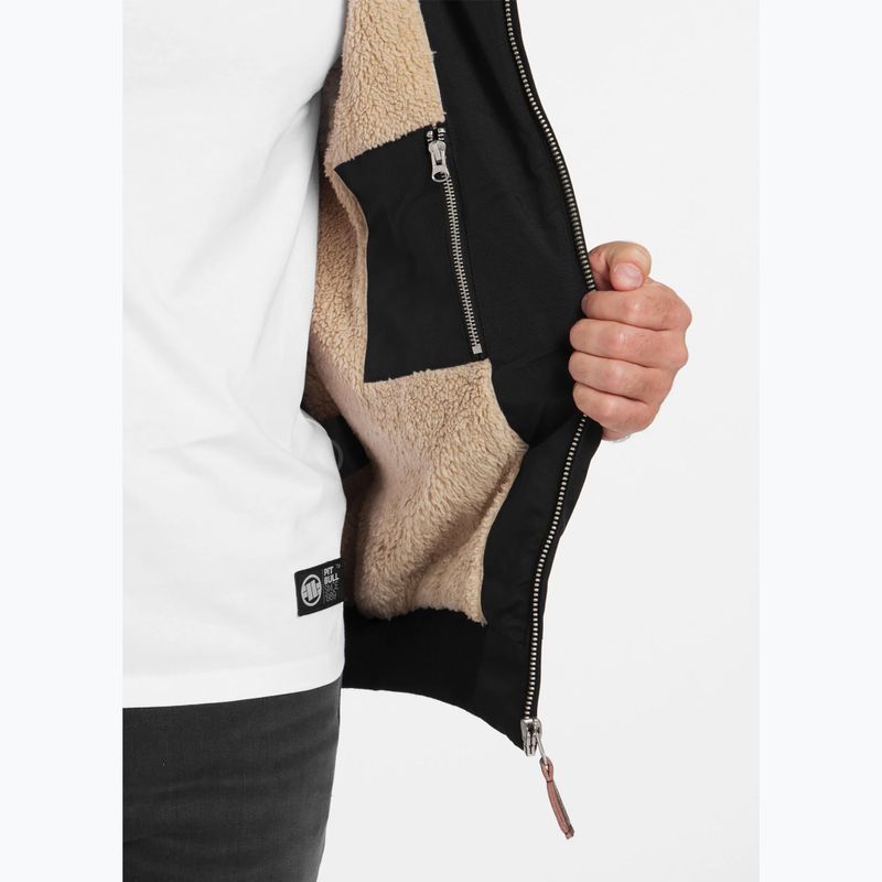 Мъжко зимно яке Pitbull Sherpa Hooded black 5