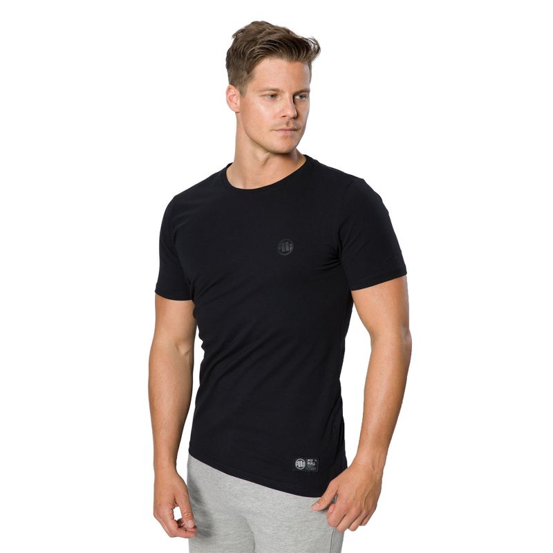 Мъжка тениска Pitbull West Coast Slim Fit Lycra Small Logo black
