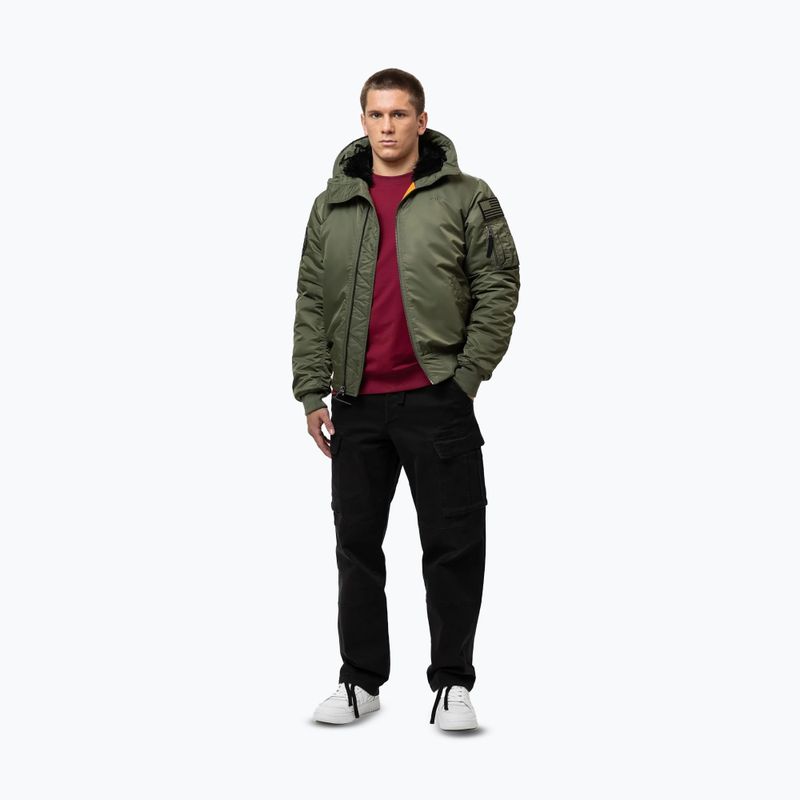 Мъжко яке Pitbull Sherpa Hooded Bomber olive 2