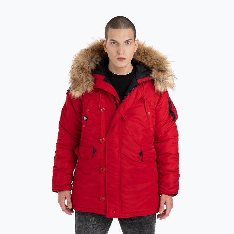 Мъжко зимно яке Pitbull West Coast Fur Parka Alder red