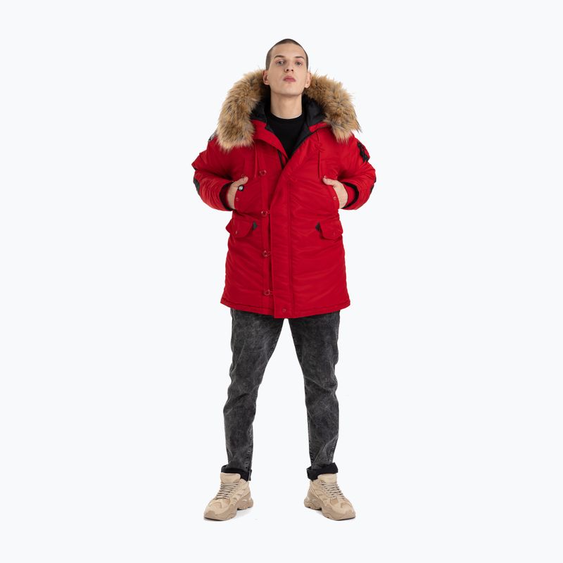 Мъжко зимно яке Pitbull West Coast Fur Parka Alder red 2