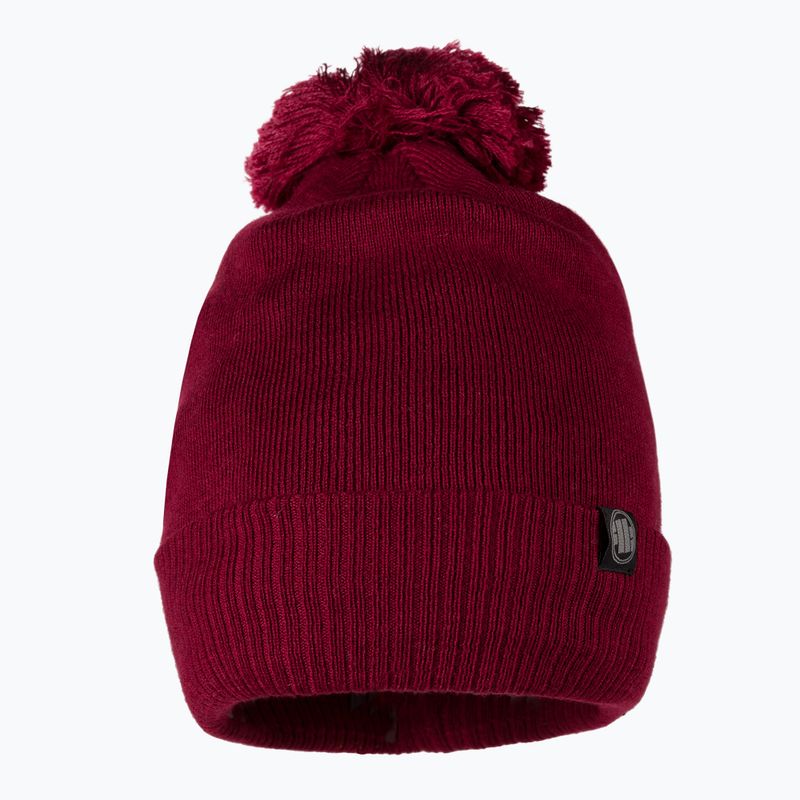 Мъжка зимна шапка Pitbull West Coast Beanie Bubble Small Logo burgundy 2