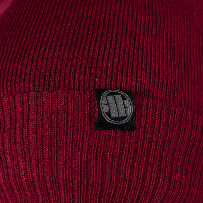 Мъжка зимна шапка Pitbull West Coast Beanie Bubble Small Logo burgundy 3