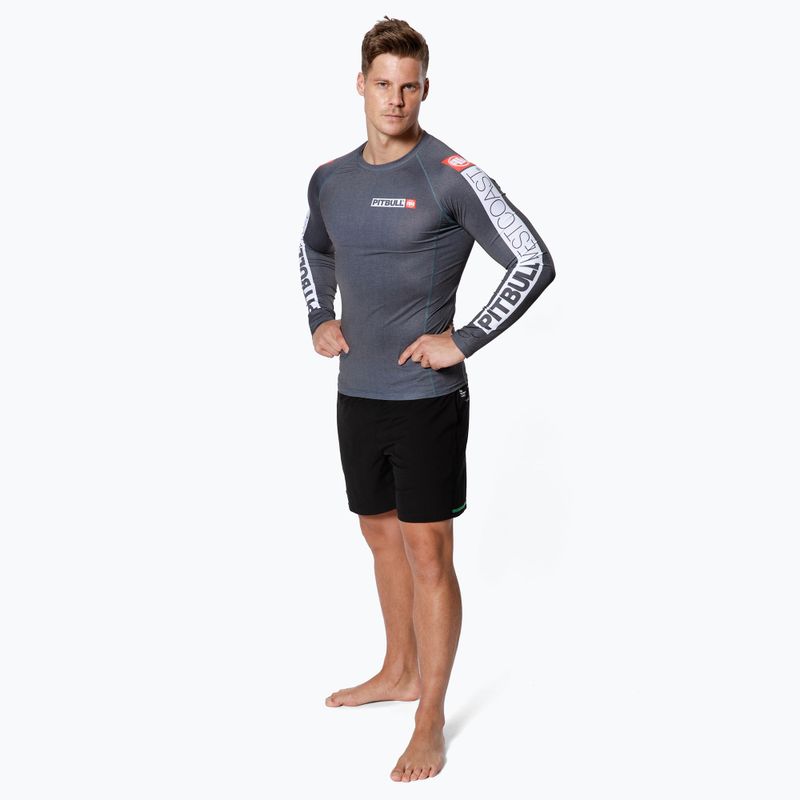 Мъжки Rashguard с дълъг ръкав Pitbull West Coast Rash L-S Hilltop grey/melange 2