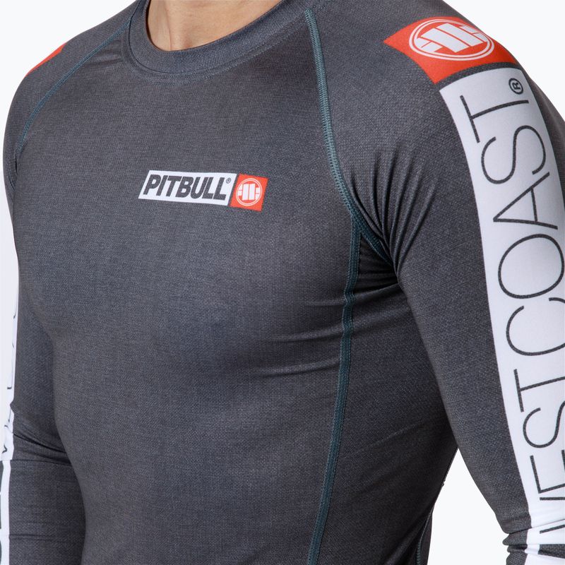 Мъжки Rashguard с дълъг ръкав Pitbull West Coast Rash L-S Hilltop grey/melange 4