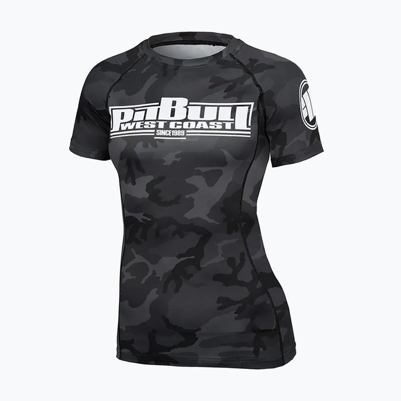 Дамски рашгард Pitbull West Coast Rash T-S All black camo