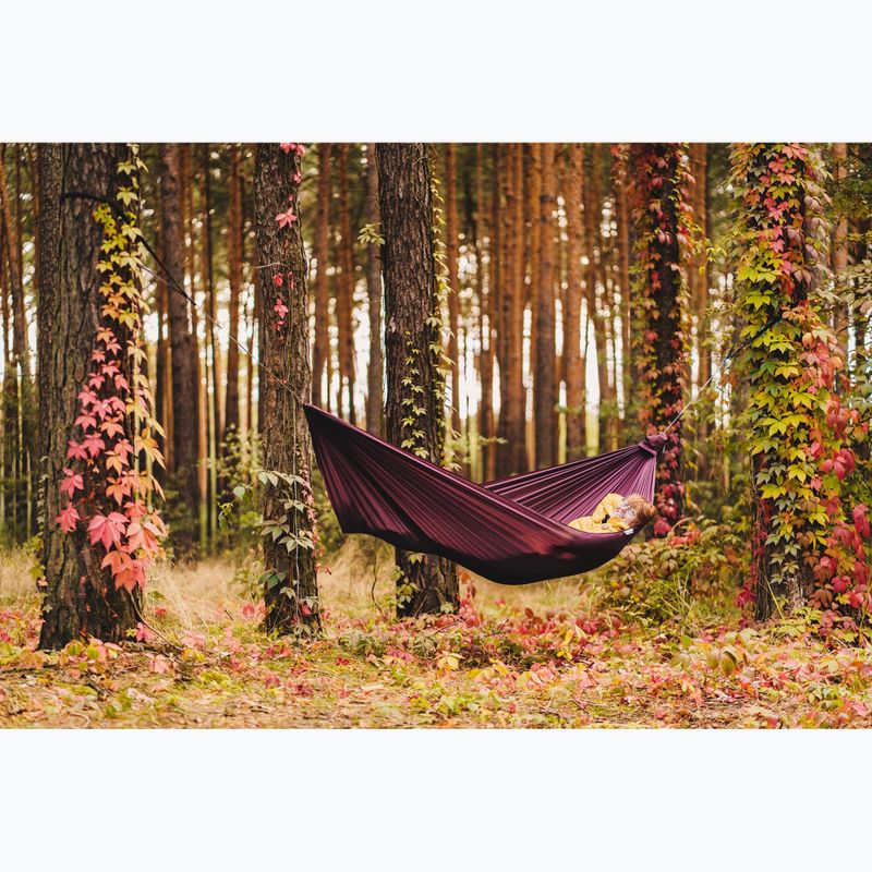Туристически хамак Lesovik Duch burgundy ron 3