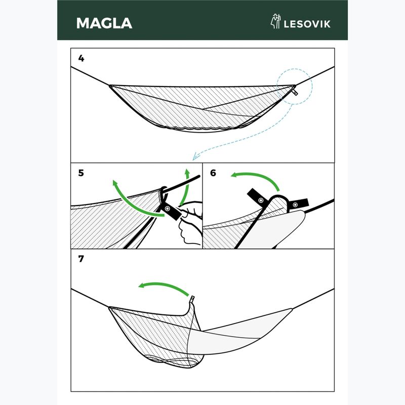 Мрежа против комари за хамак Lesovik Magla 330 black 3