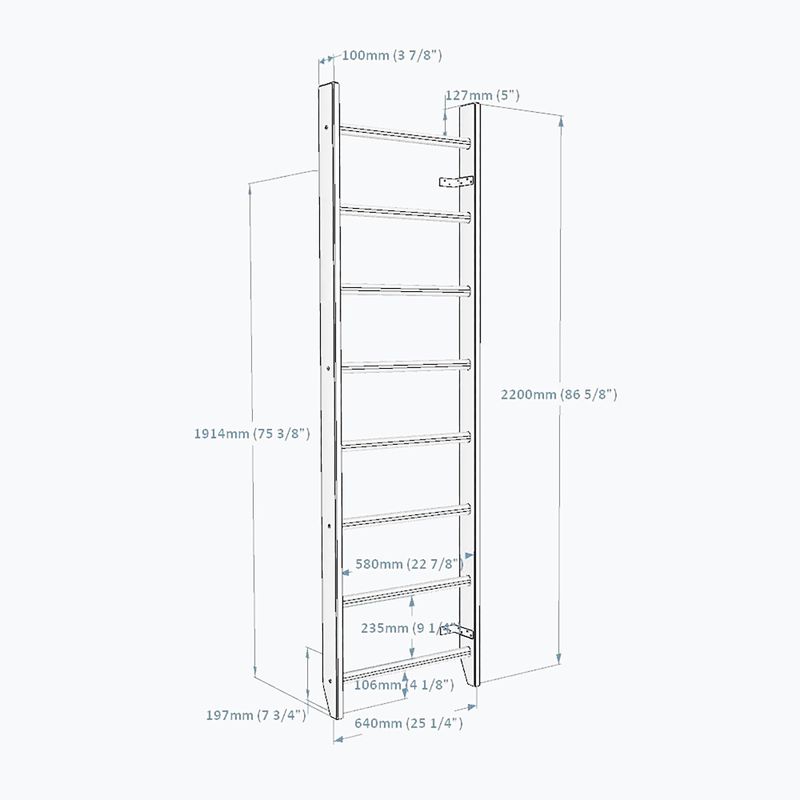 Гимнастическа стълба BenchK кафява BK-110 9