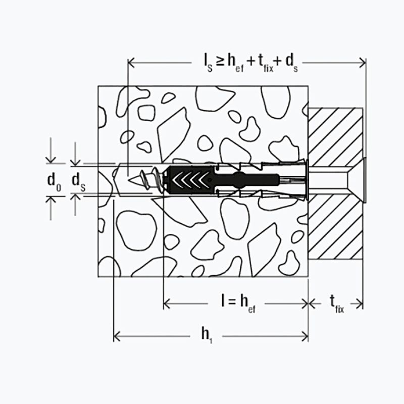 Анкери Fischer 10×80 с винтове - 12 бр. за стълби-BenchK silver BK-KM12 5