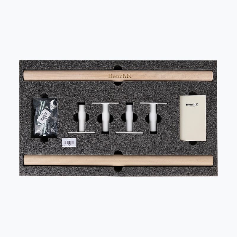 Гимнастическа стълба BenchK 212W+A204 white matte/oak 6