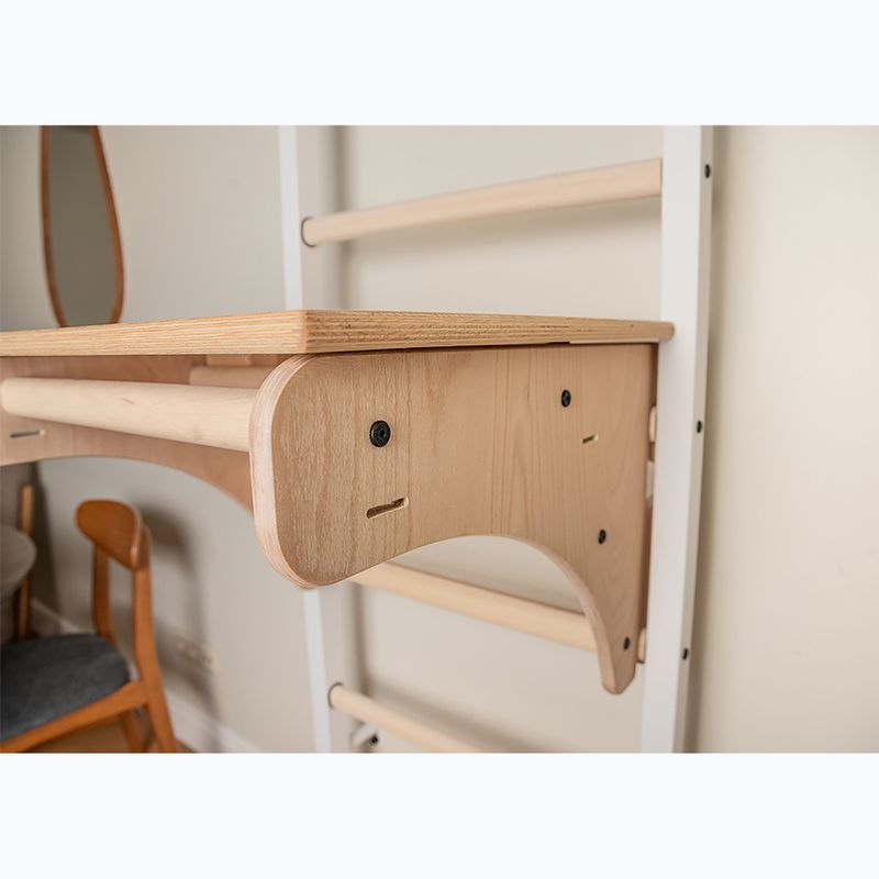 Гимнастическа стълба BenchK 212W+A204 white matte/oak 14