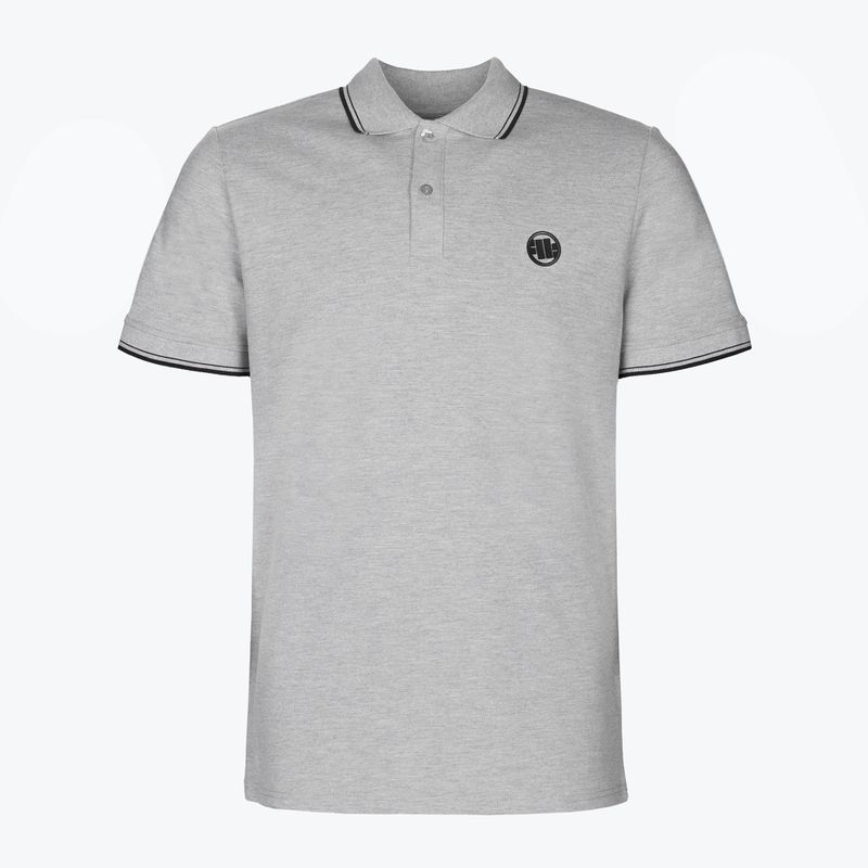 Мъжка тениска поло Pitbull West Coast Polo Slim Stripes grey/melange