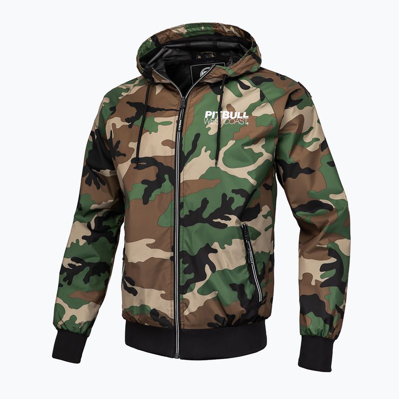 Мъжко яке Pitbull West Coast Athletic с качулка от найлон woodland camo 7