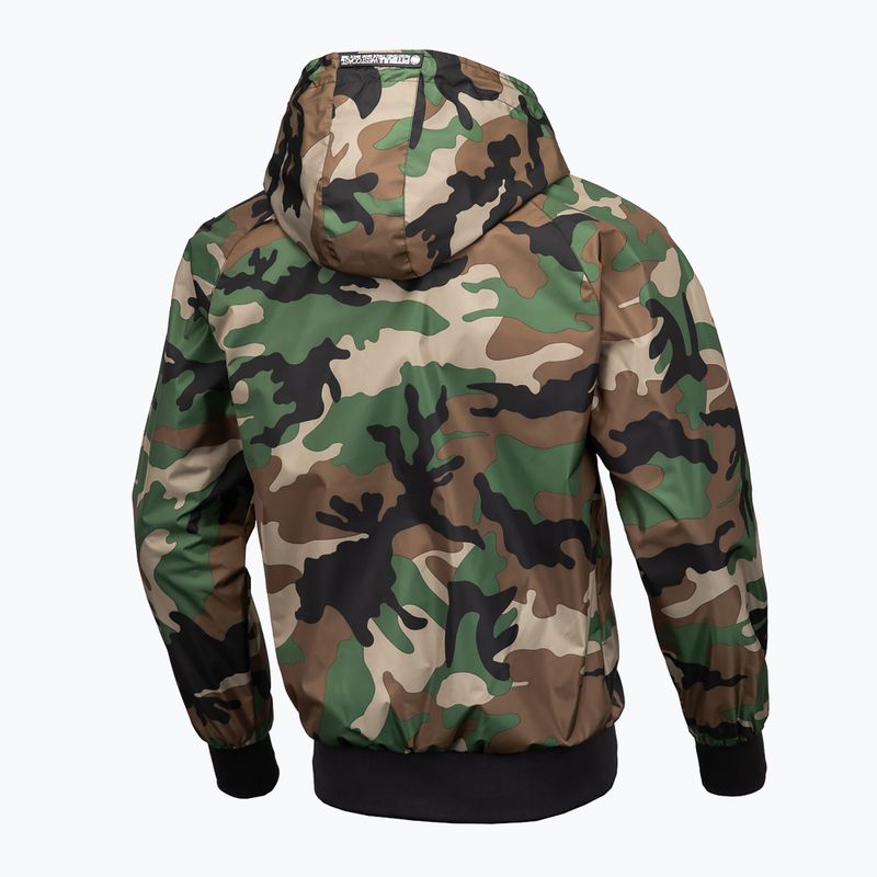 Мъжко яке Pitbull West Coast Athletic с качулка от найлон woodland camo 8