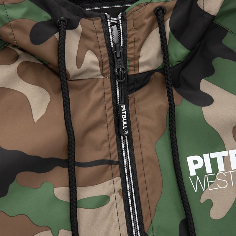 Мъжко яке Pitbull West Coast Athletic с качулка от найлон woodland camo 9