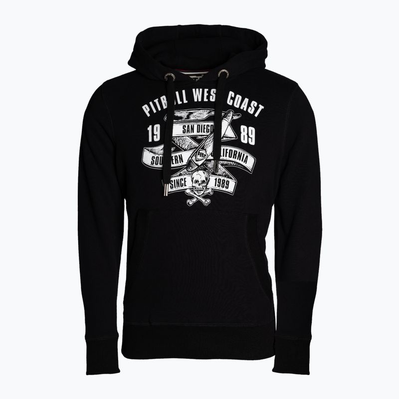 Мъжки суитшърт Pitbull West Coast Hooded Oldschool Razor black