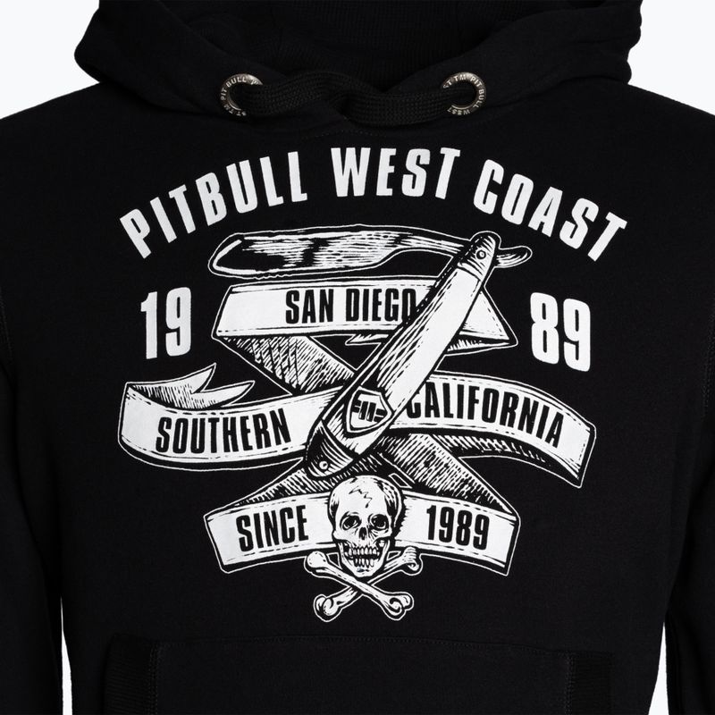 Мъжки суитшърт Pitbull West Coast Hooded Oldschool Razor black 3