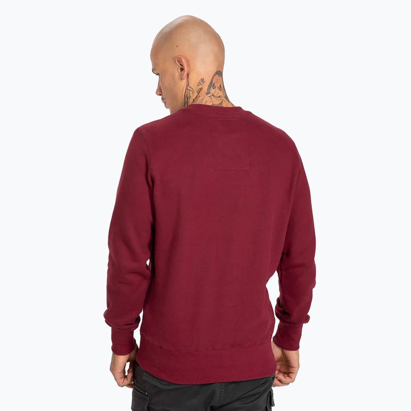 Мъжки суитшърт Pitbull West Coast Crewneck Classic Logo burgundy 3