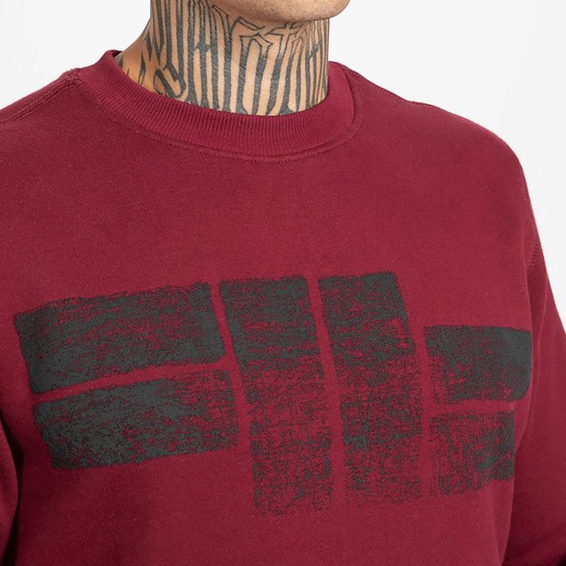 Мъжки суитшърт Pitbull West Coast Crewneck Classic Logo burgundy 4