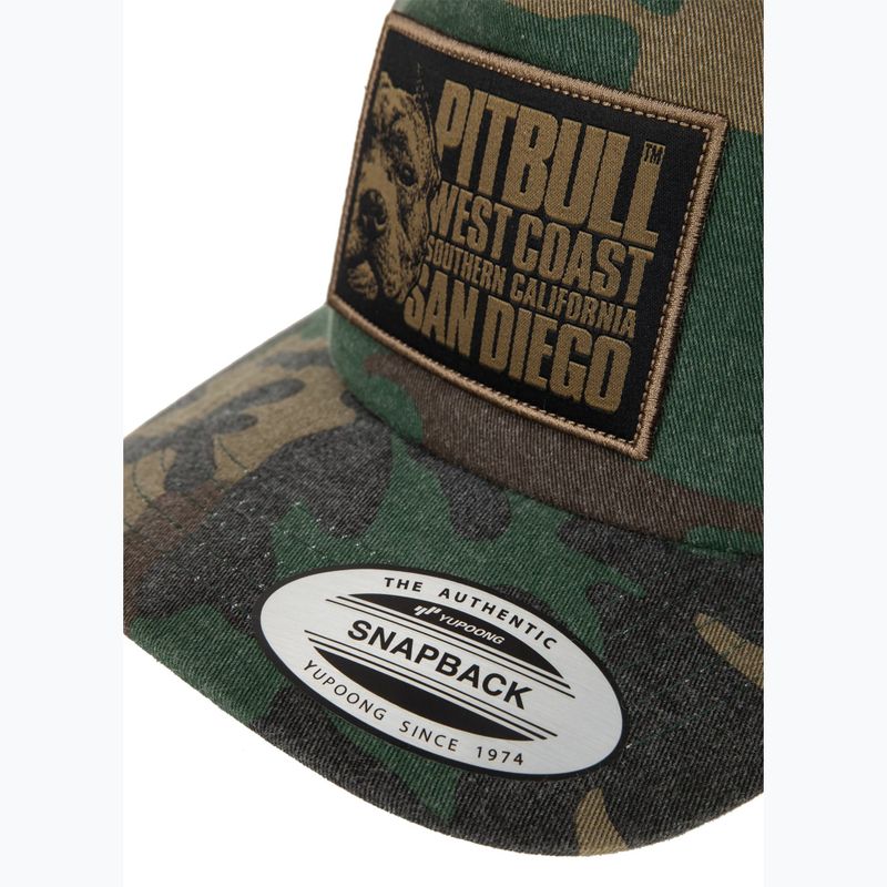 Мъжка шапка Pitbull West Coast Mesh Snapback ,,Blood Dog" Camo Trucker wood/black 3