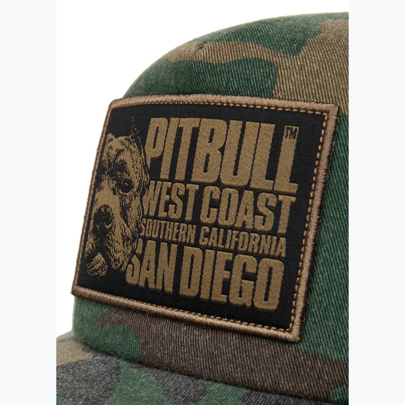 Мъжка шапка Pitbull West Coast Mesh Snapback ,,Blood Dog" Camo Trucker wood/black 4