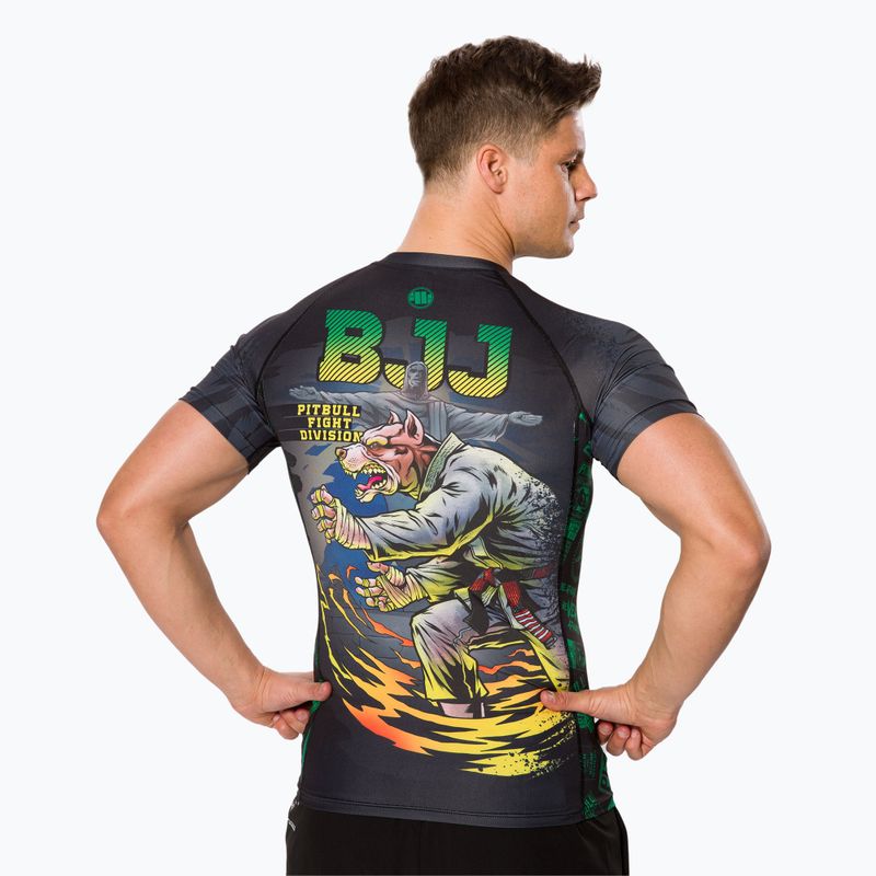 Мъжки рашгард Pitbull West Coast Rash T-S Masters Of BJJ black 3