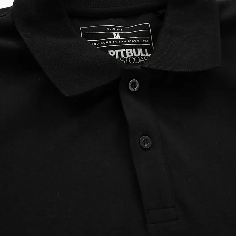 Мъжка тениска поло Pitbull West Coast Polo Jersey Small Logo 210 GSM black 3