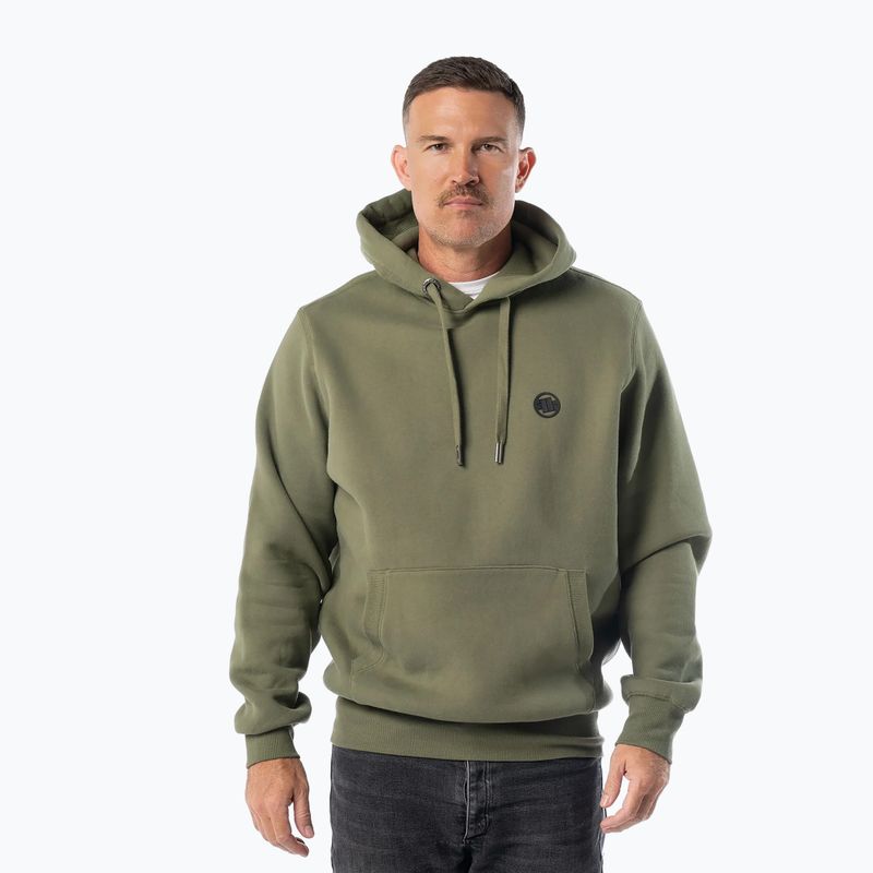Мъжки суичър Pitbull Small Logo Hooded olive