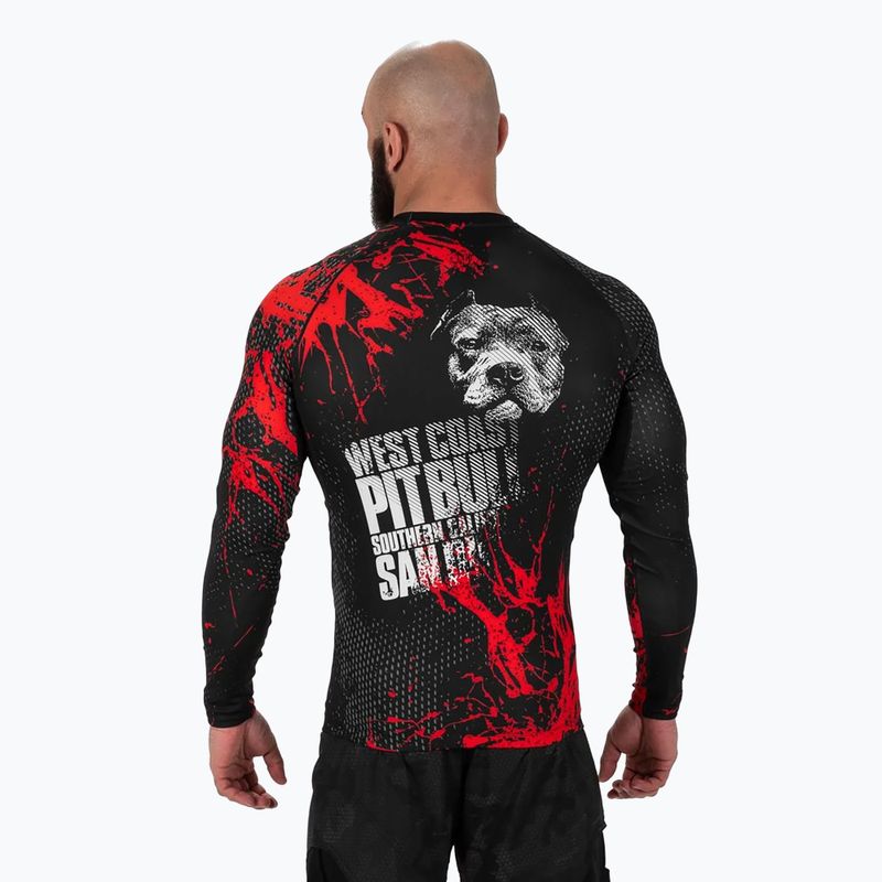 Мъжки рашгард с дълъг ръкав Pitbull Rashguard Blood Dog II black 3