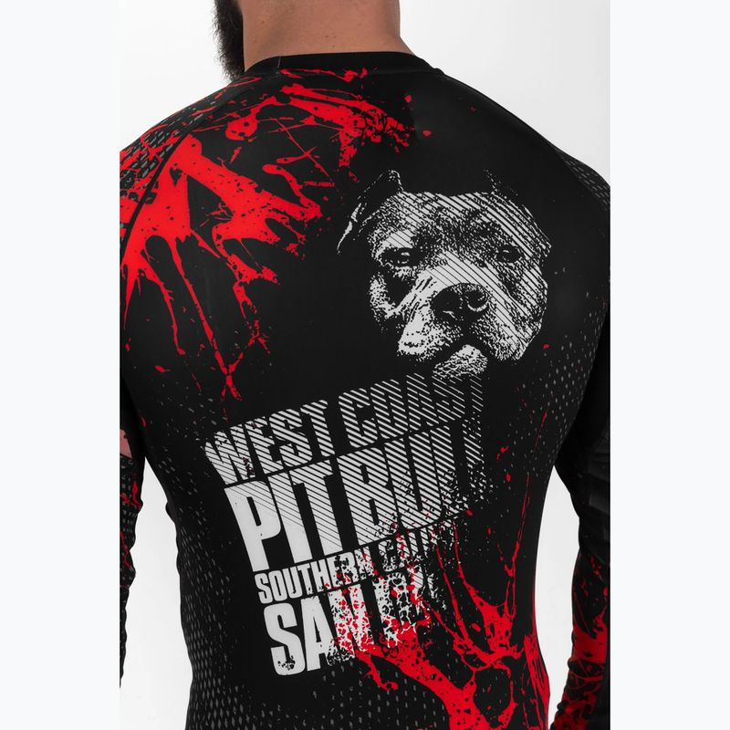 Мъжки рашгард с дълъг ръкав Pitbull Rashguard Blood Dog II black 5