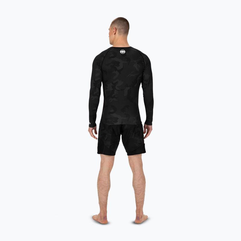 Мъжки Rashguard с дълъг ръкав Pitbull West Coast Net Camo 2 Rash black camo 3