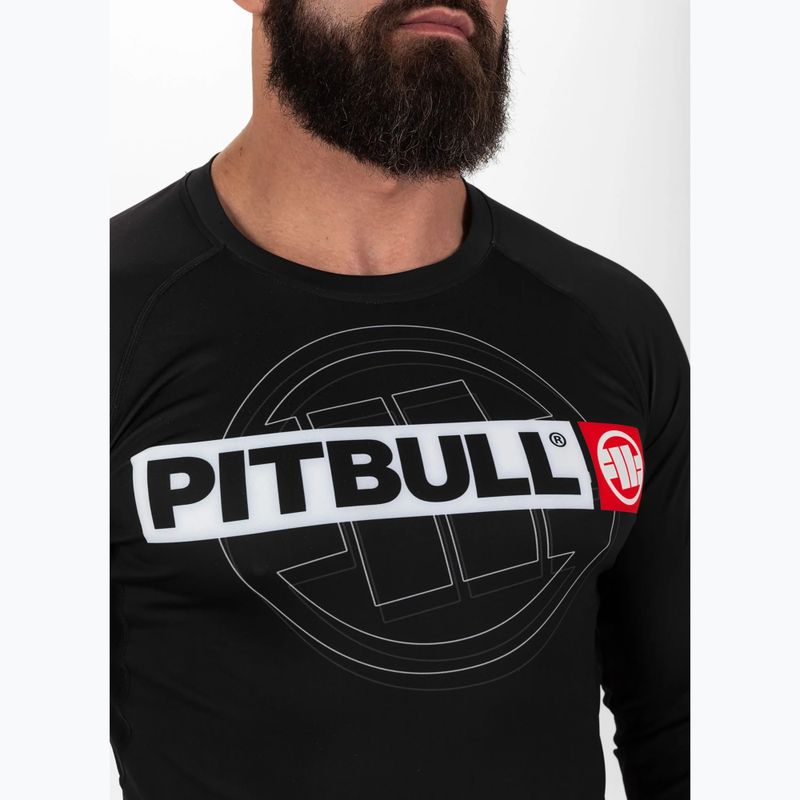 Pitbull мъжки Rashguard с дълъг ръкав Hilltop Sports черен 4