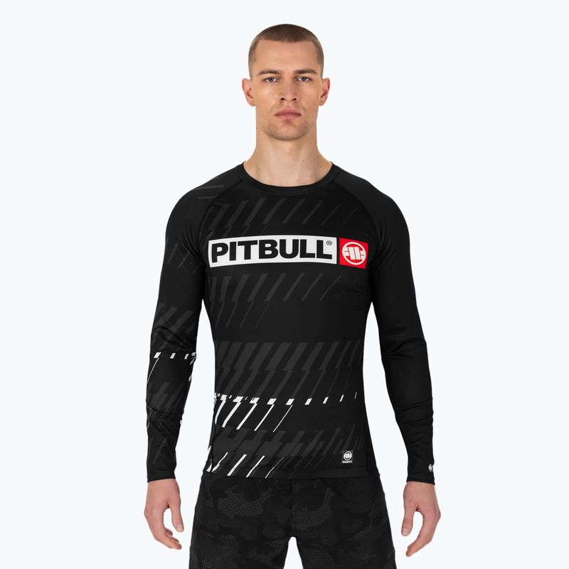 Мъжки рашгард с дълъг ръкав Pitbull Rashguard Street Dog black