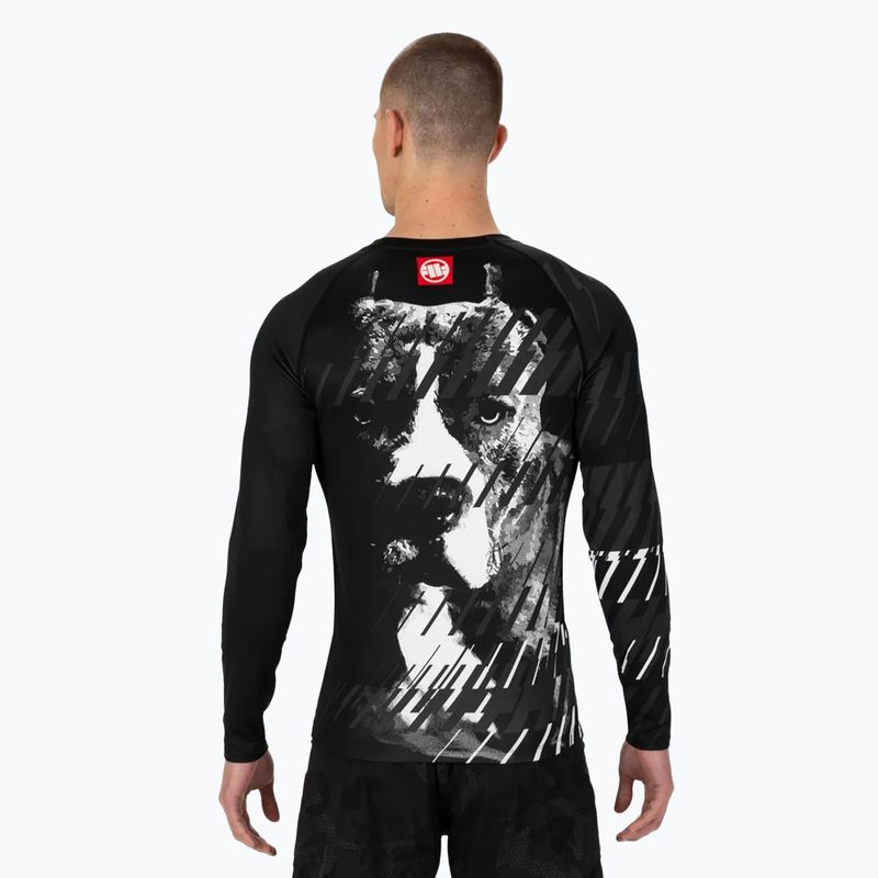 Мъжки рашгард с дълъг ръкав Pitbull Rashguard Street Dog black 3