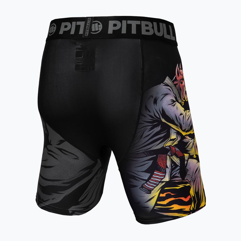 Мъжки шорти за компресия Pitbull West Coast Masters of BJJ Hilltop black 2