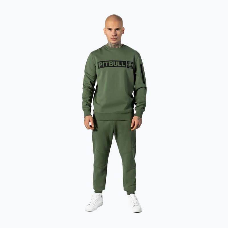 Мъжки суитшърт Pitbull West Coast Beyer Crewneck olive 3