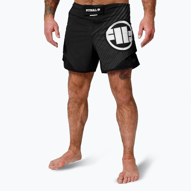 Мъжки шорти за граплинг Pitbull Grappling 2 Pro Hilltop black