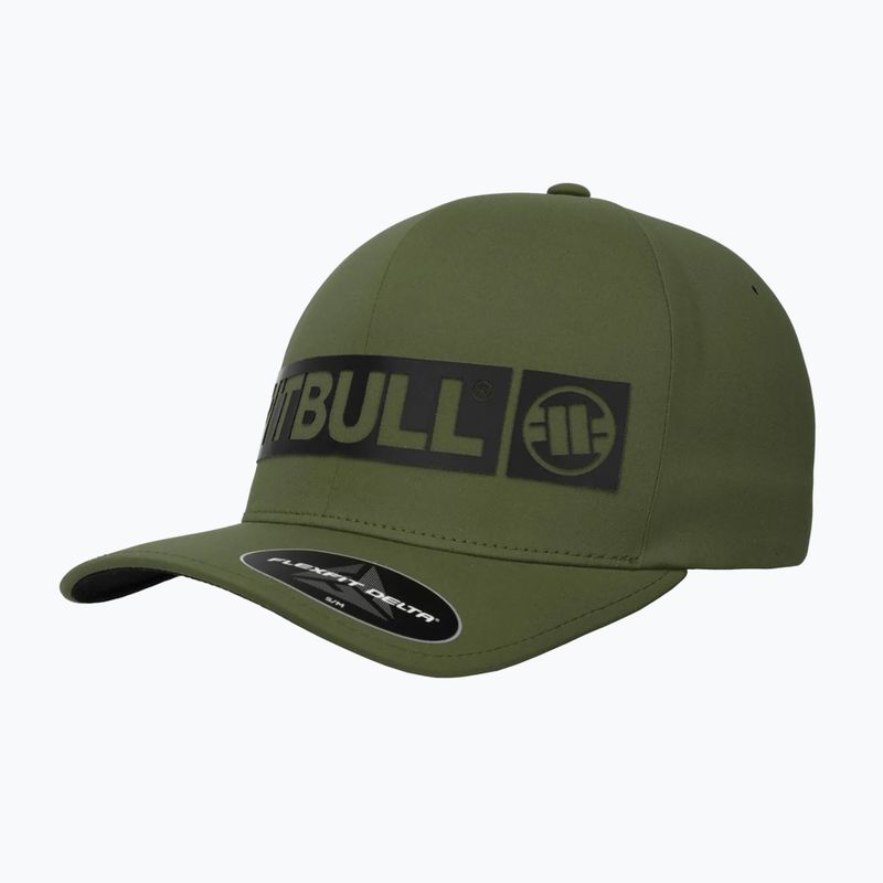 Pitbull West Coast Мъжка пълна шапка ,,Hilltop" Stretch Fitted olive 2