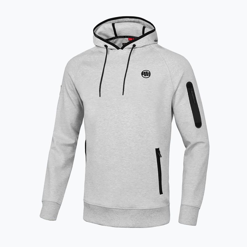 Мъжки суитшърт Pitbull Stafford Hooded grey/melange 4