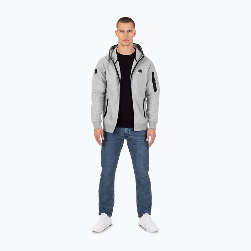 Мъжки суитшърт Pitbull Hermes Hooded Zip grey/melange 2