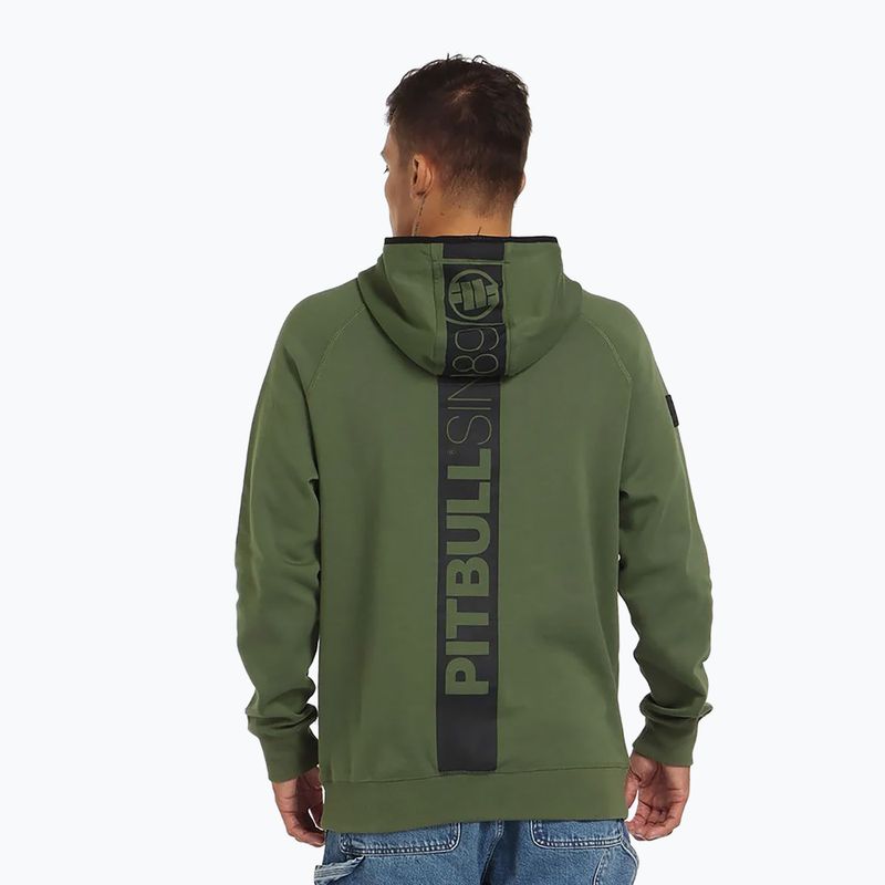 Мъжки суитшърт Pitbull Stafford Hooded olive 3