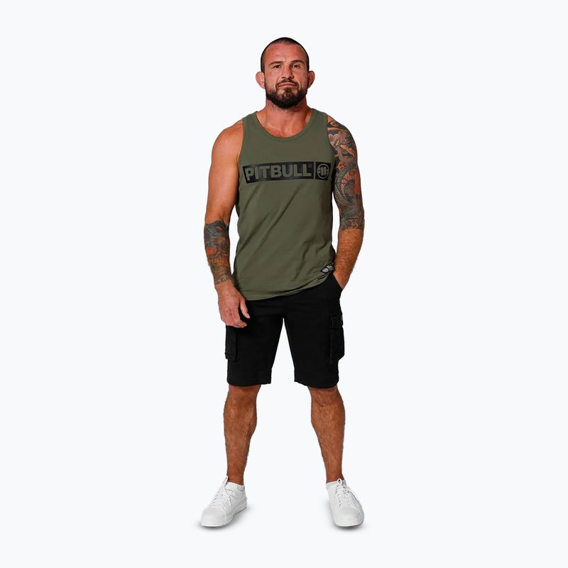 Мъжки потник Pitbull Hilltop Tank Top маслинова тениска 2