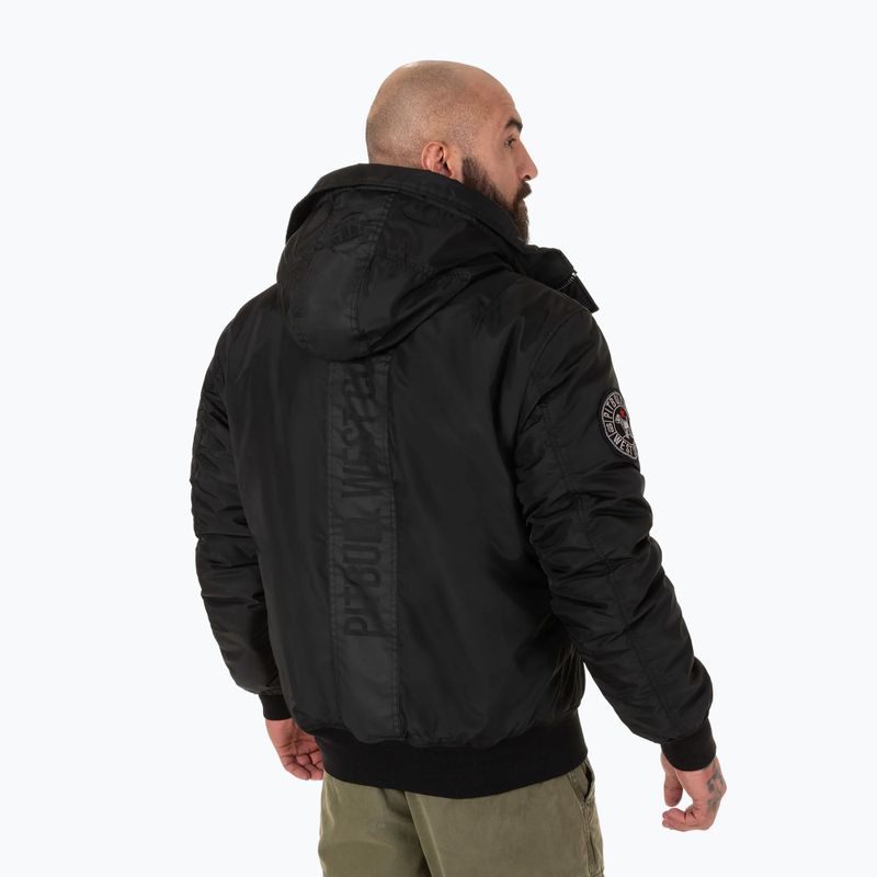 Мъжко зимно яке Pitbull Beejay 2 Hooded Bomber black 3