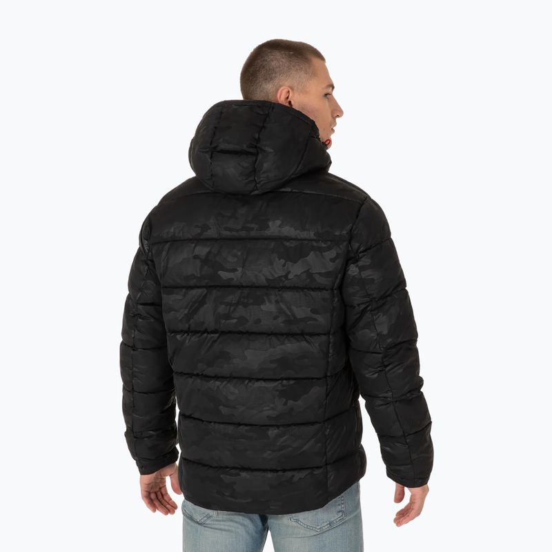 Мъжко зимно яке Pitbull Airway 5 с подплатена качулка all black camo 2