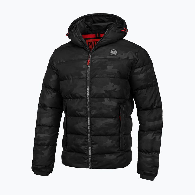 Мъжко зимно яке Pitbull Airway 5 с подплатена качулка all black camo 3