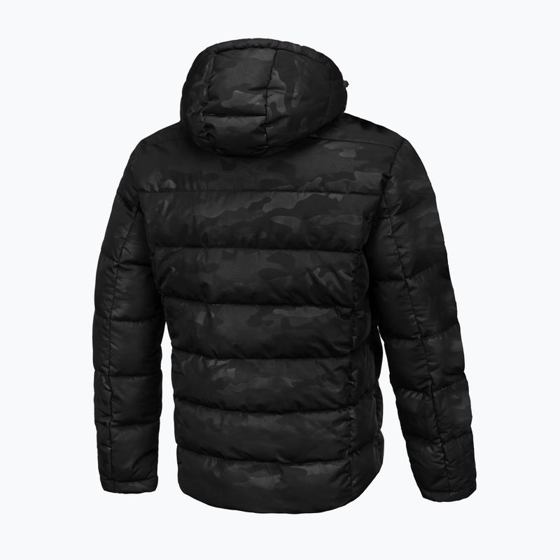Мъжко зимно яке Pitbull Airway 5 с подплатена качулка all black camo 4