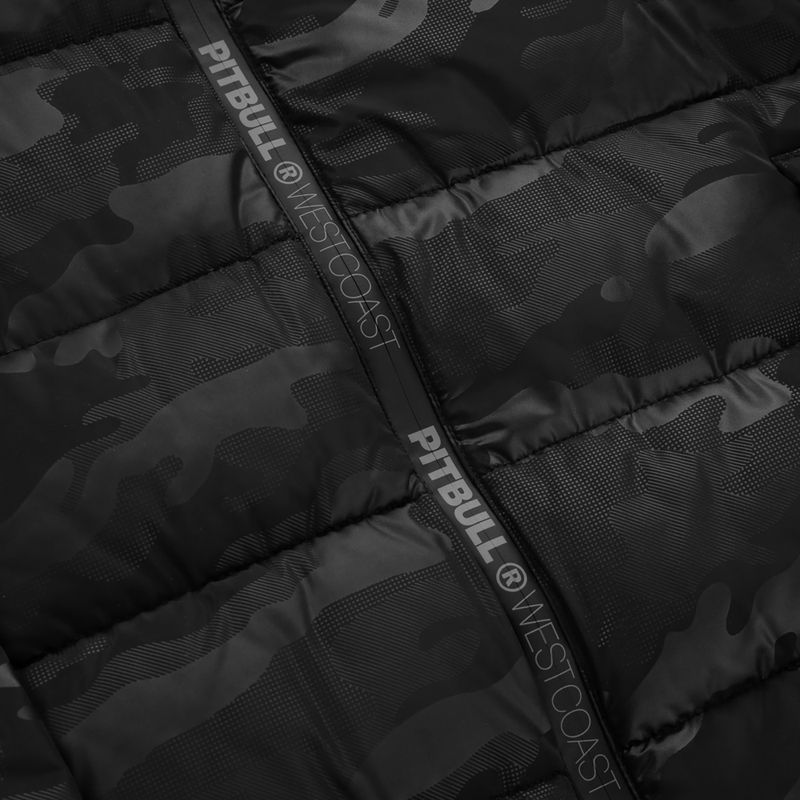 Мъжко зимно яке Pitbull Airway 5 с подплатена качулка all black camo 9