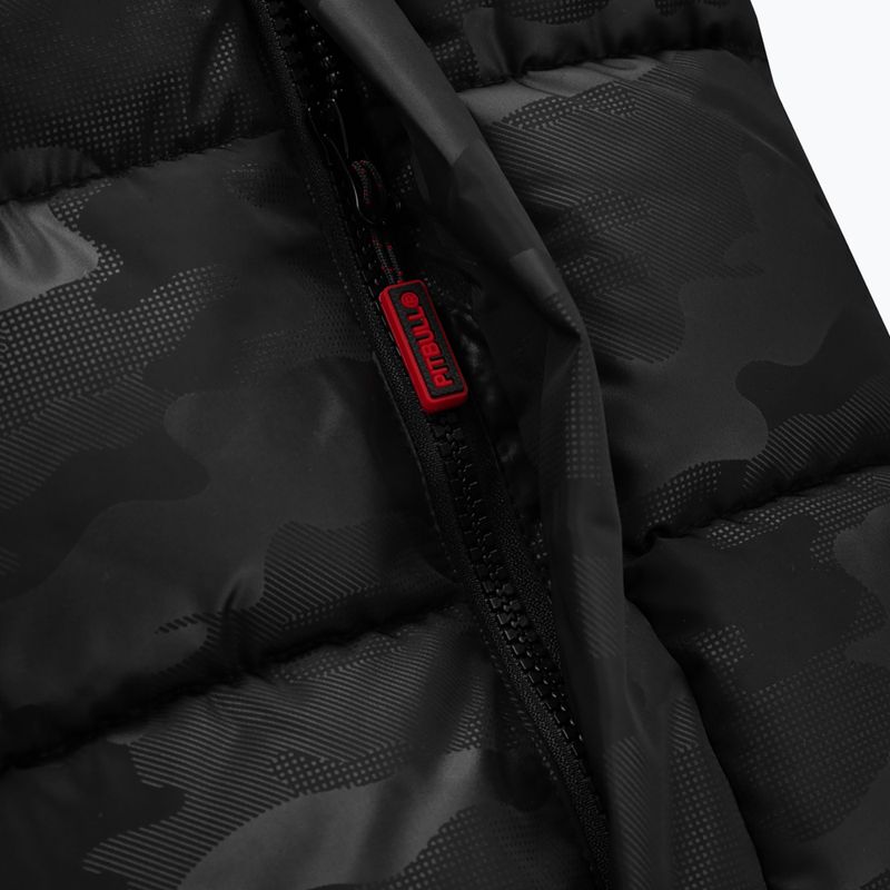 Мъжко зимно яке Pitbull Airway 5 с подплатена качулка all black camo 10